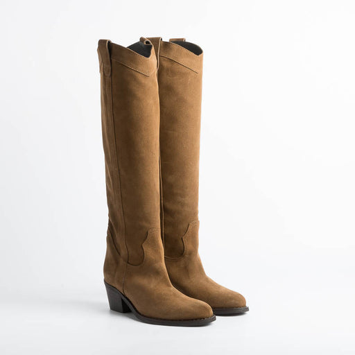VIA ROMA 15 - 3763 - High Texan Boot - Martora Velor Women's Shoes Via Roma 15