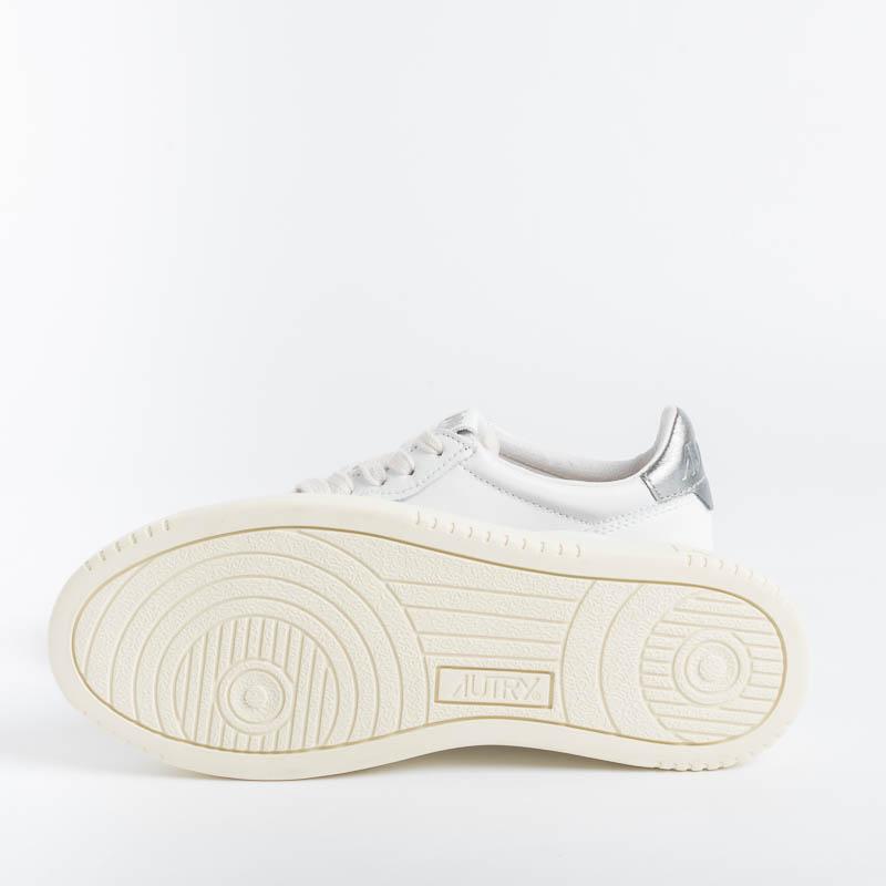 AUTRY LL05 - LOW WOM LEAT - Bianco/ Argento Scarpe Donna AUTRY - Collezione donna 