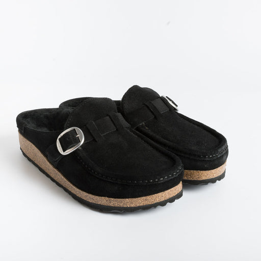 BIRKENSTOCK - 1018126 - Buckley - Black Shearling Shoes Woman BIRKENSTOCK