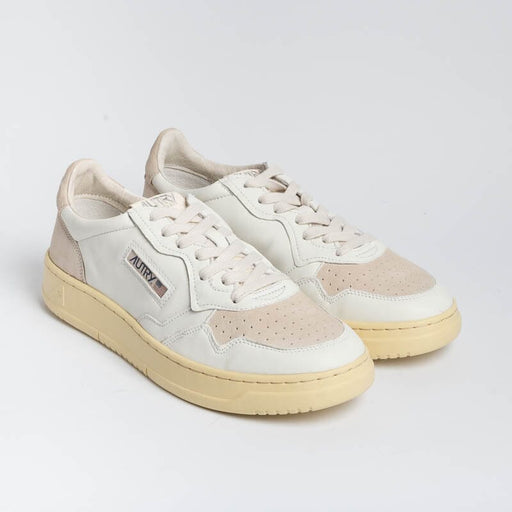AUTRY - AULM SL01 - LOW MAN SUEDE - White Beige Men's Shoes AUTRY - Men's collection