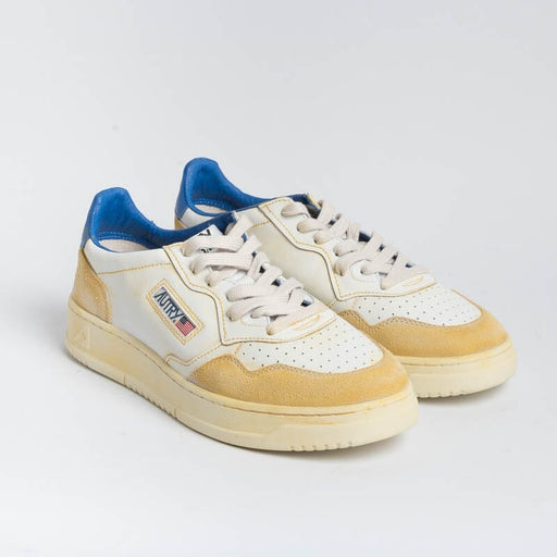AUTRY - AVLM YL03 - LOW MAN LEAT VINTAGE - White Yellow Men's Shoes AUTRY - Men's collection
