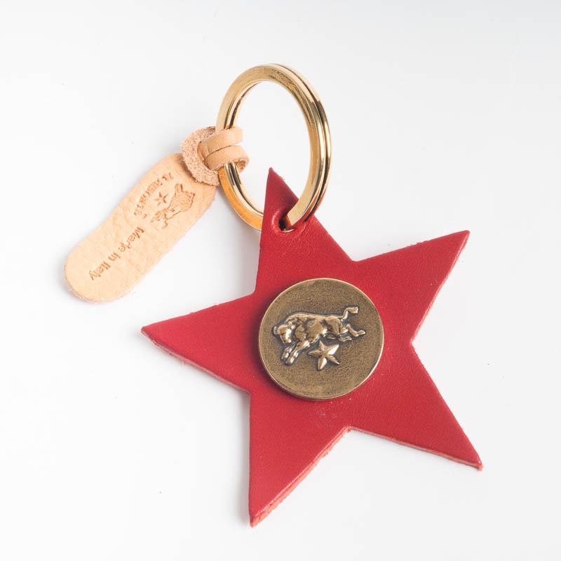 IL BISONTE - C1162 - Stella key ring - various colors Accessories Woman Il Bisonte red