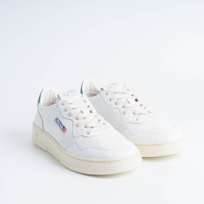 AUTRY LL20 - LOW MAN ALL LEAT - Bianco/Verde Scarpe Uomo AUTRY - Collezione uomo 