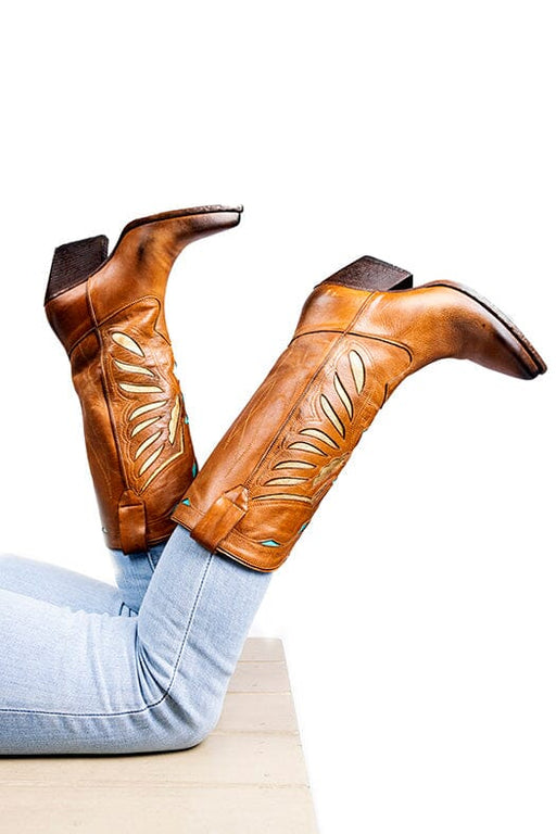 ELENA IACHI - Texan - E3492-2 - Sax Cork / Turquoise Shoes Woman Elena Iachi